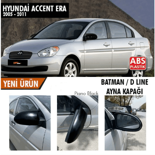 HYUNDAİ ERA YARASA AYNA KAPAĞI PARLAK SİYAH (PLASTİK)