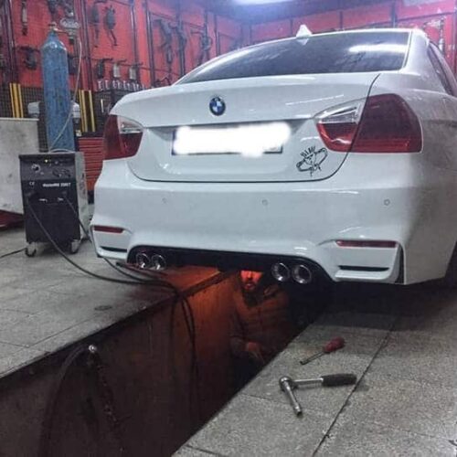 BMW E90 ARKA TAMPON BOYASIZ (FİBER)