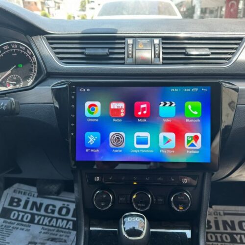 SKODA SUPER B 2015-18 Android Multimedya CARPLAY ÖN/ARKA KAMERA 4/64 PRO