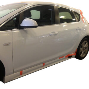 Opel Astra J HB - Sedan Uyumlu 2013 - 2015 Yan Marşpiyel Seti (Plastik)