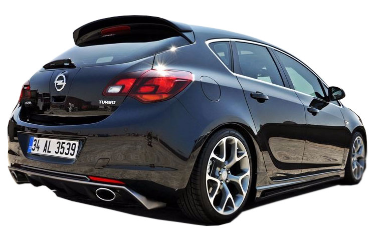 Opel Astra J HB (2010-2012) Makyajsız Arka Tampon Eki - Difüzör (Plastik) - Görsel 3