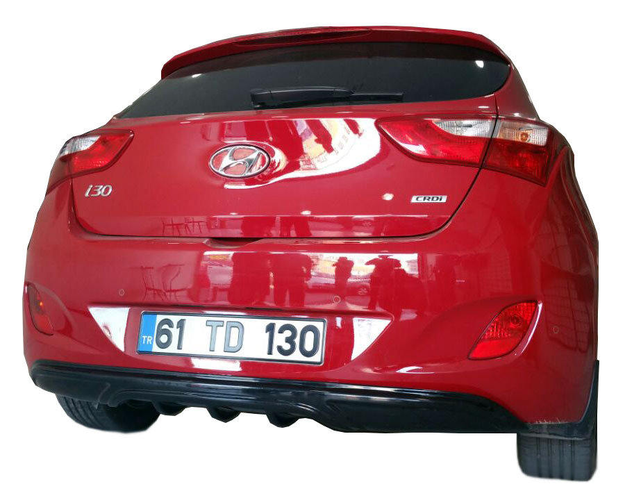 Hyundai İ30 (2011-2016) Arka Tampon Eki - Difüzör (Plastik)