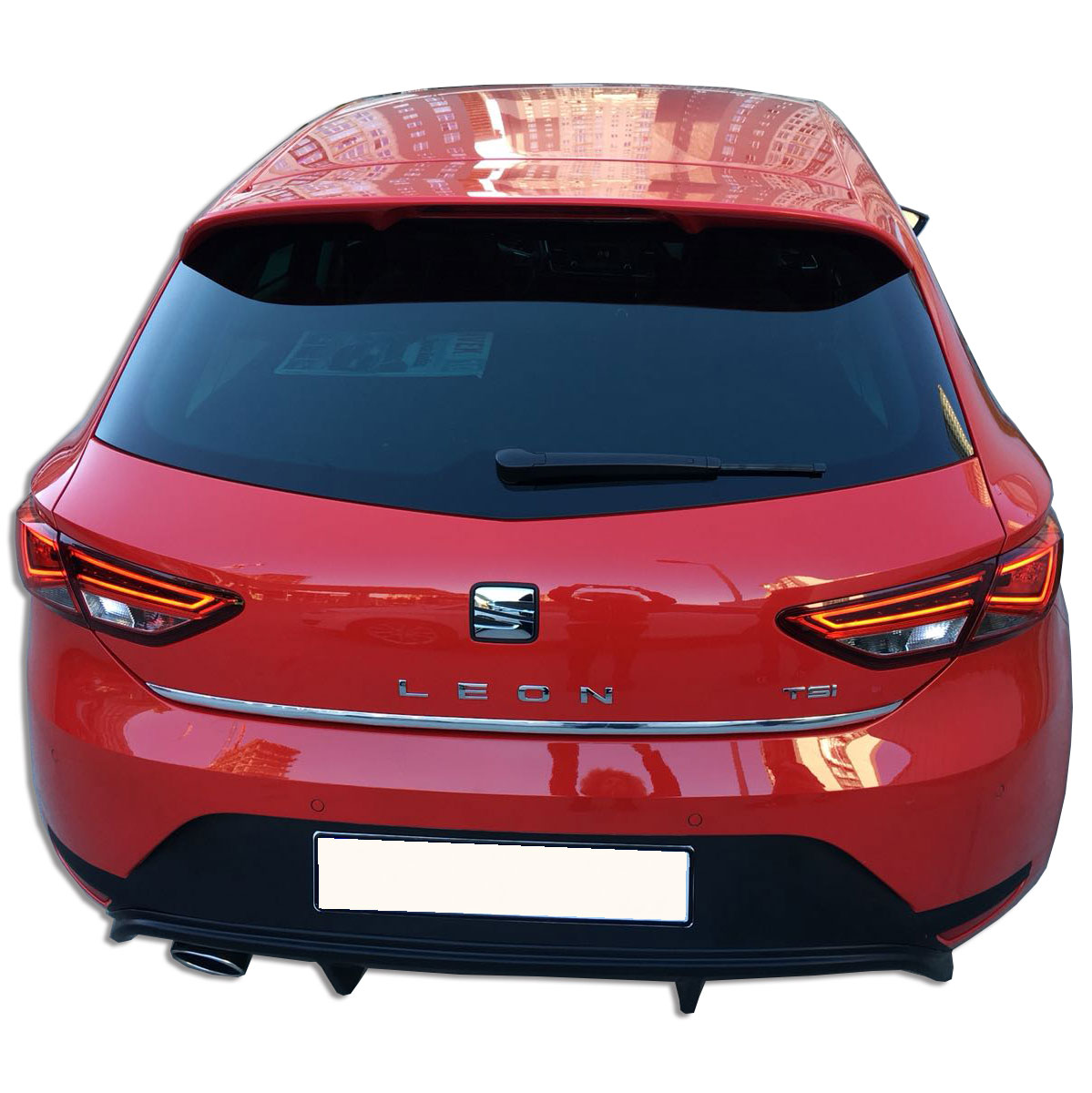 Seat Leon MK3 - 5F (2013-2016) Style Uyumlu Arka Tampon Eki - Difüzör (Plastik) - Görsel 2