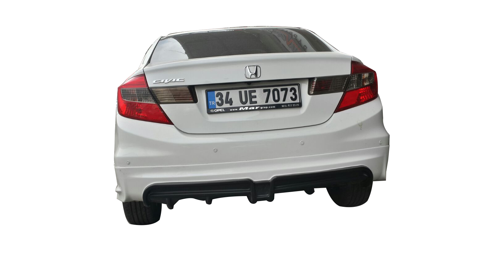 Honda Civic FB7 (2012-2016) Mugen RR Arka Tampon Eki - Difüzör (Plastik) - Görsel 2