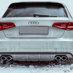 Audi A3 8V HB 2012 - 2016 S3 Arka Tampon Eki - Difüzör (Plastik)