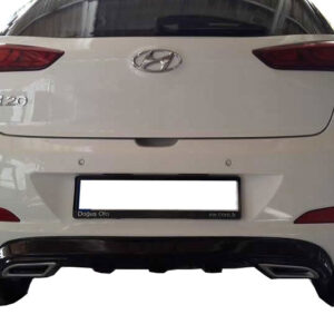 Hyundai İ20 (2014-2018) Egzoz Görünümlü Arka Tampon Eki - Difüzör (Plastik)