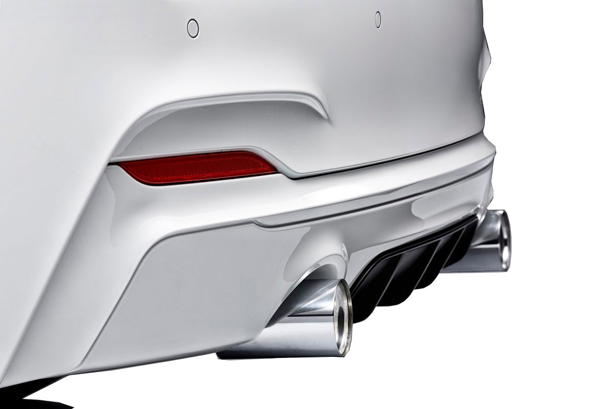 Bmw 2 Serisi F22 2014 Sonrası M Performance Arka Tampon Eki - Difüzör (Plastik)