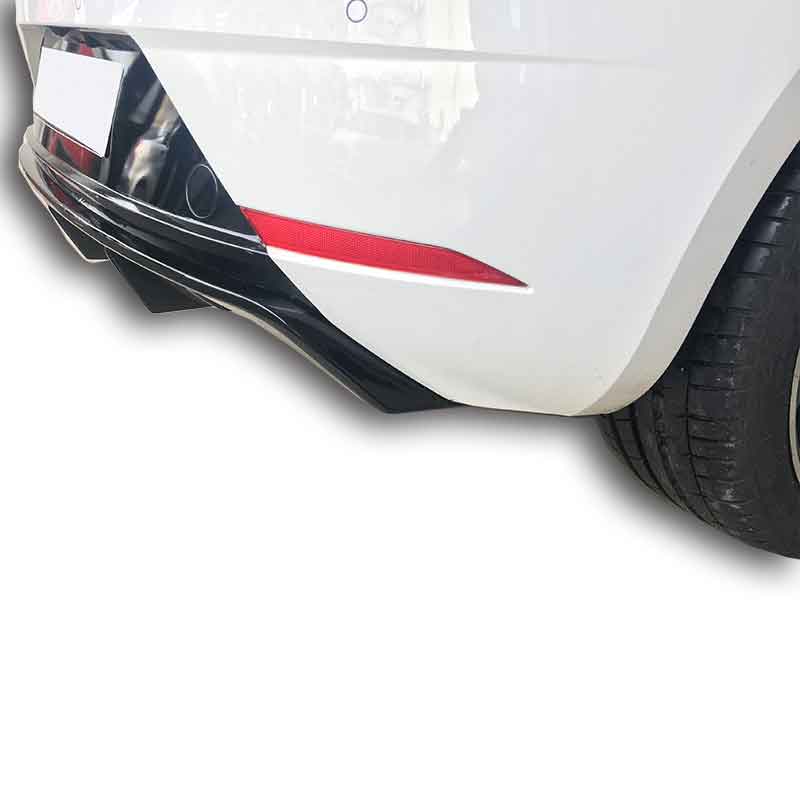 Seat Leon (2017 - 2019) Çift Çıkış Arka Tampon Eki - Difüzör (Plastik) - Görsel 6