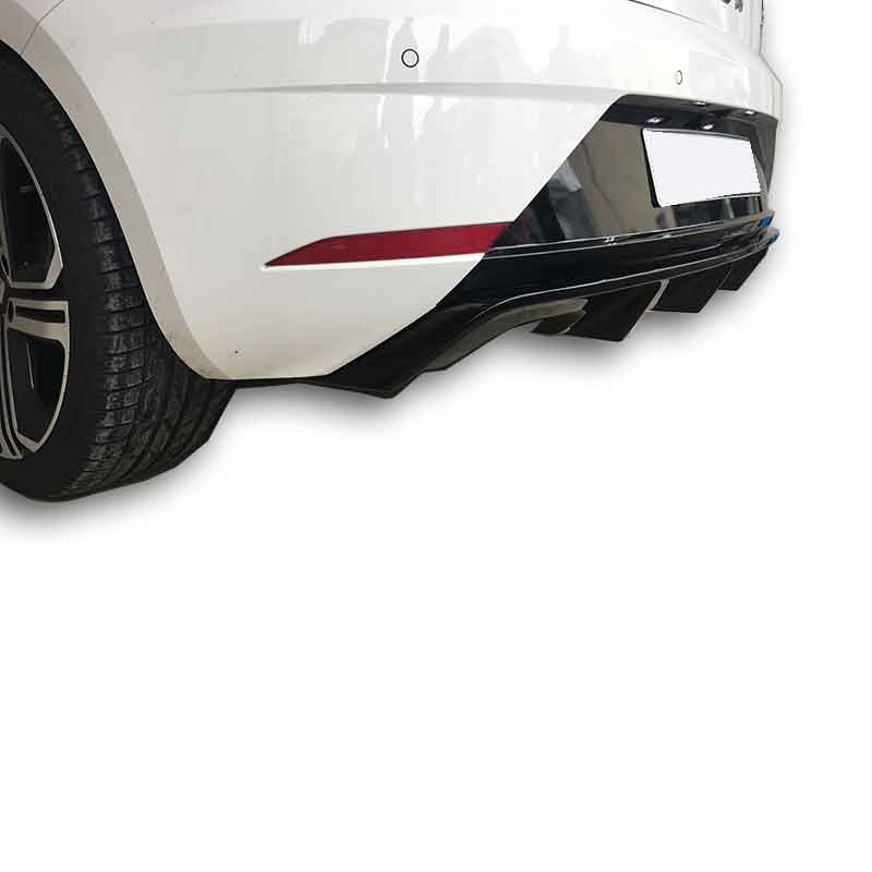 Seat Leon (2017 - 2019) Çift Çıkış Arka Tampon Eki - Difüzör (Plastik) - Görsel 7