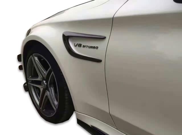 Mercedes C Serisi W205 (2015-2018) Çamurluk Kaşları Plastik (Piano Black)