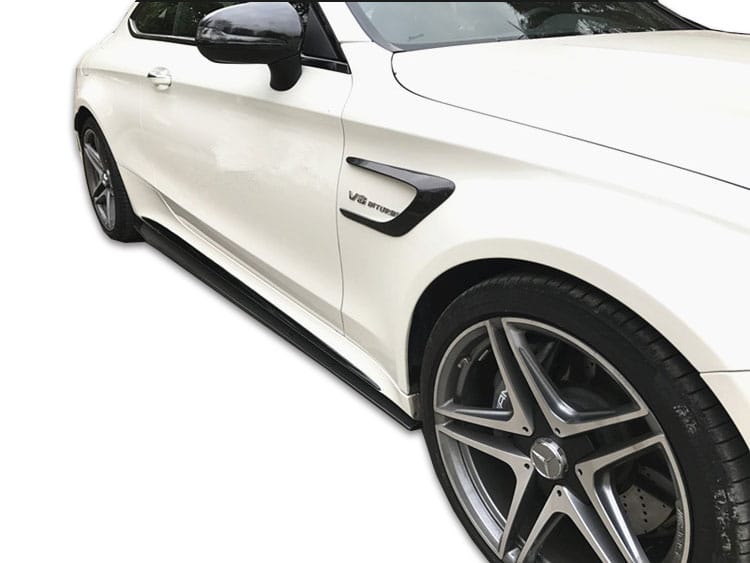 Mercedes C Serisi W205 (2015-2018) Çamurluk Kaşları Plastik (Piano Black) - Görsel 3