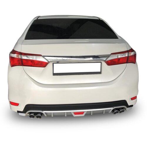 4 Egzoz Universal Arka Tampon Eki – Difüzör Gri – Mat Siyah (Plastik)