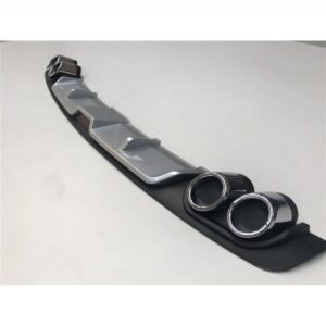 4 Egzoz Universal Arka Tampon Eki - Difüzör Gri - Mat Siyah (Plastik)