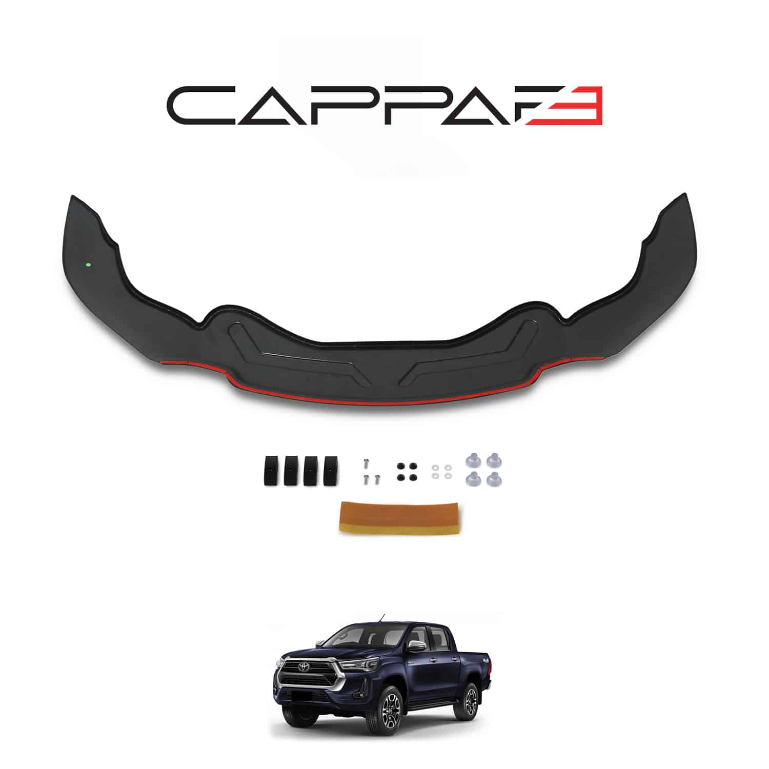 Toyota Hilux 2021- Yılı ve Sonrası Uyumlu Yarasa Kaput Rüzgarlığı - Görsel 5